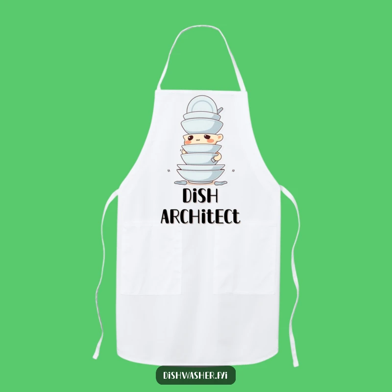 Funny Dish Stacking Apron: Determined Character, Kitchen Precision & Humor Gift
