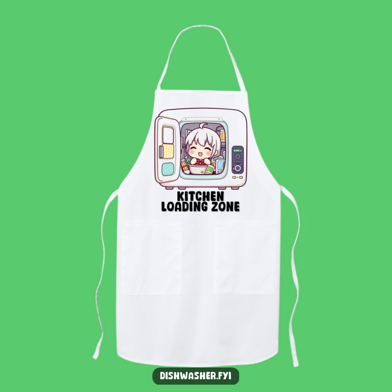 Funny Appliance Loading Character Apron - Kitchen Tech Humor Gift