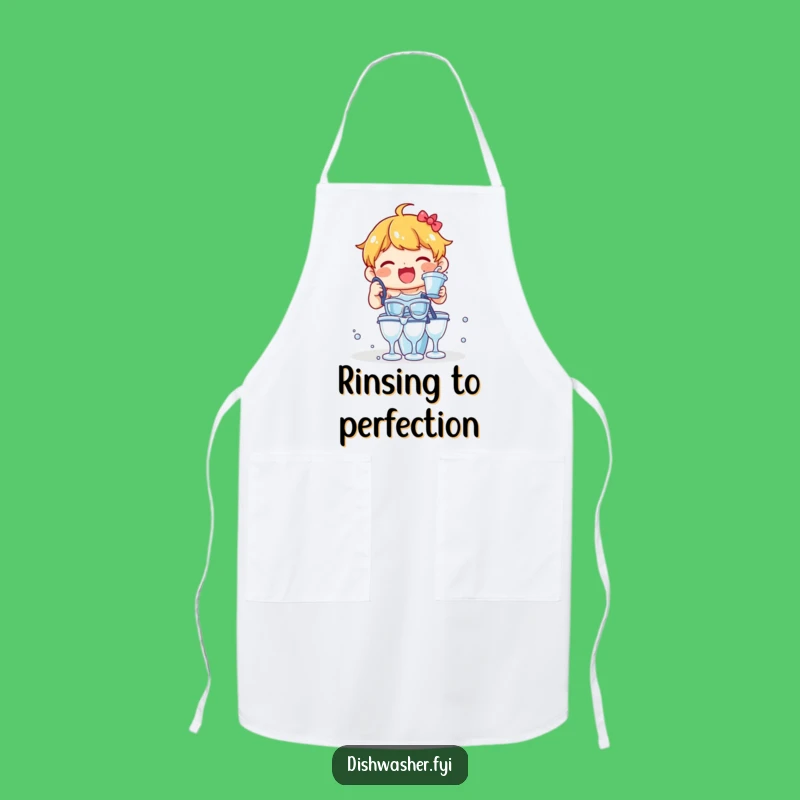 Funny Delighted Character Rinsing Glasses Apron: Hilarious Kitchen Gift