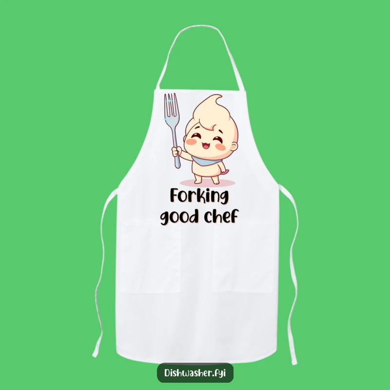 Funny Fork Character Apron: Serve Up Triumphs in the Kitchen
