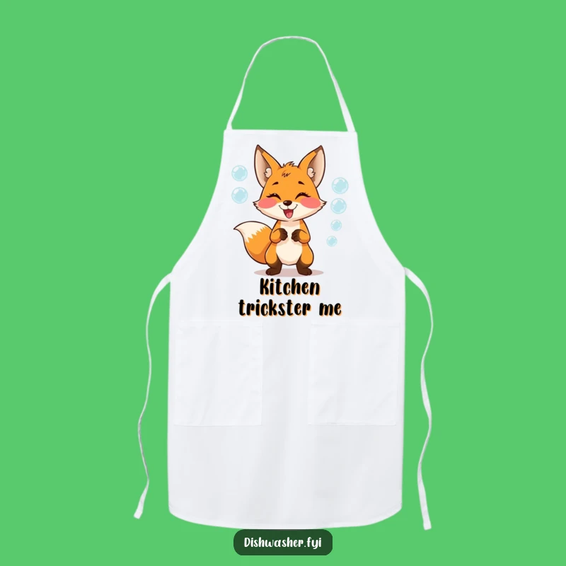 Funny Fox Juggling Bubbles Apron: Play with Glee - Kitchen Fun!