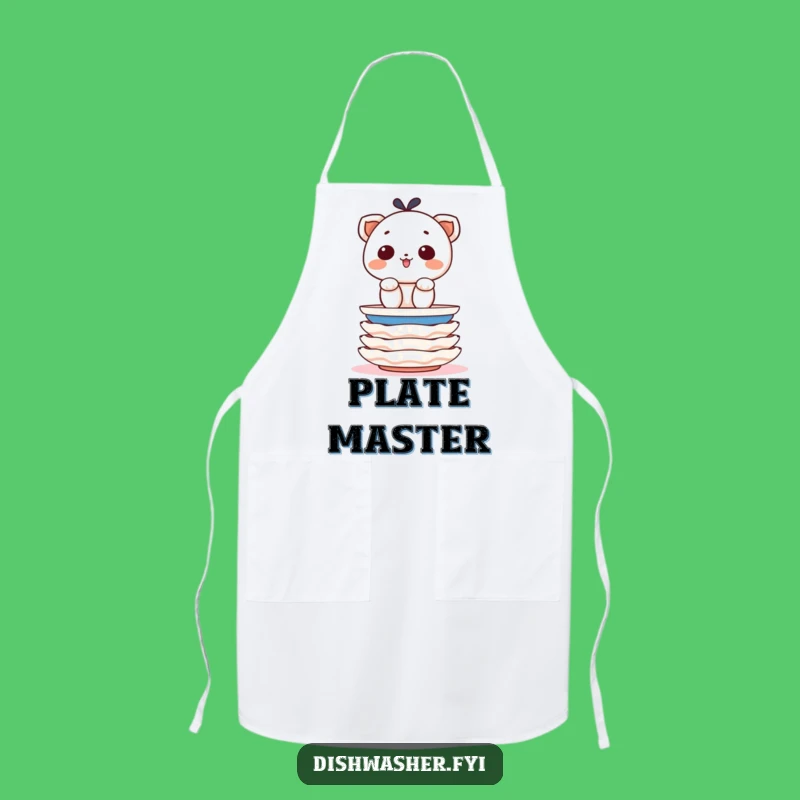 Funny Plate Stacking Character Apron: Organized Humor, Kitchen Funny Gift