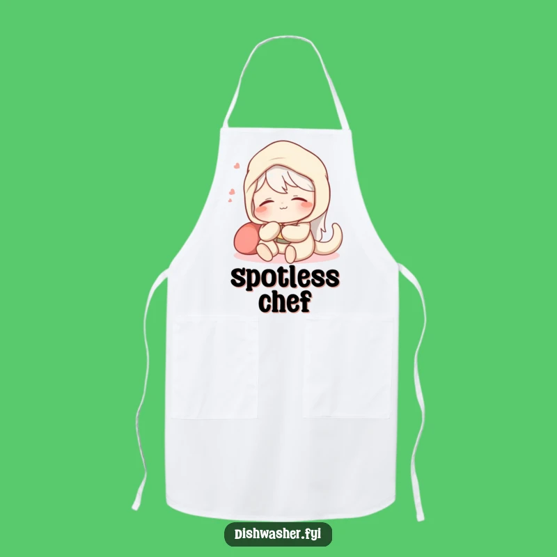 Funny Spotless Job Apron: Content Character, Kitchen Peace & Humor Gift