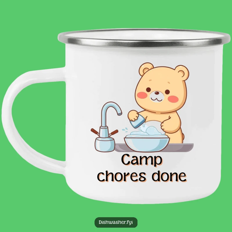 Funny Bear Dishwashing Camping Mug: Bubbly Adventures - Great Gift!