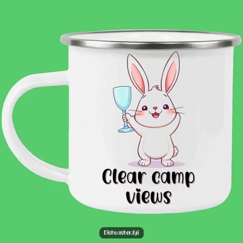 Funny Sparkling Rabbit Camping Mug: Cheerful Sips Outdoors, A Great Funny Gift