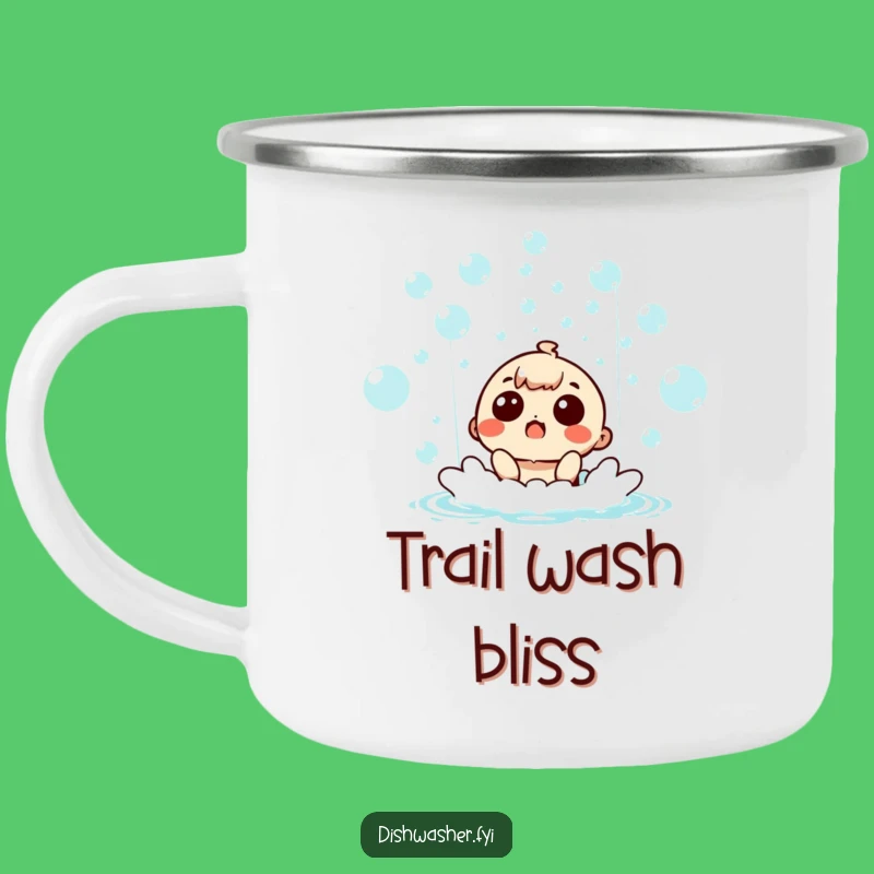 Funny Surprised Character Bubble Bath Camping Mug - Adventure Gift