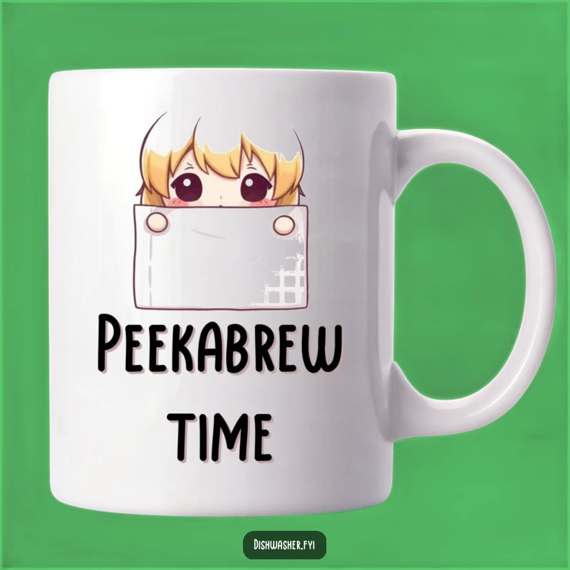 Funny Curious Character Napkin Mug - Peek-a-Boo Gift Idea