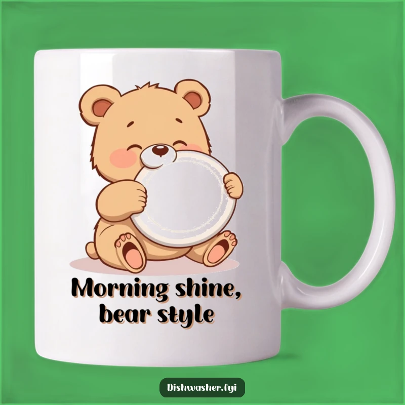Funny Polishing Bear Mug: A Cleanly Humorous Gift for Neat Freaks