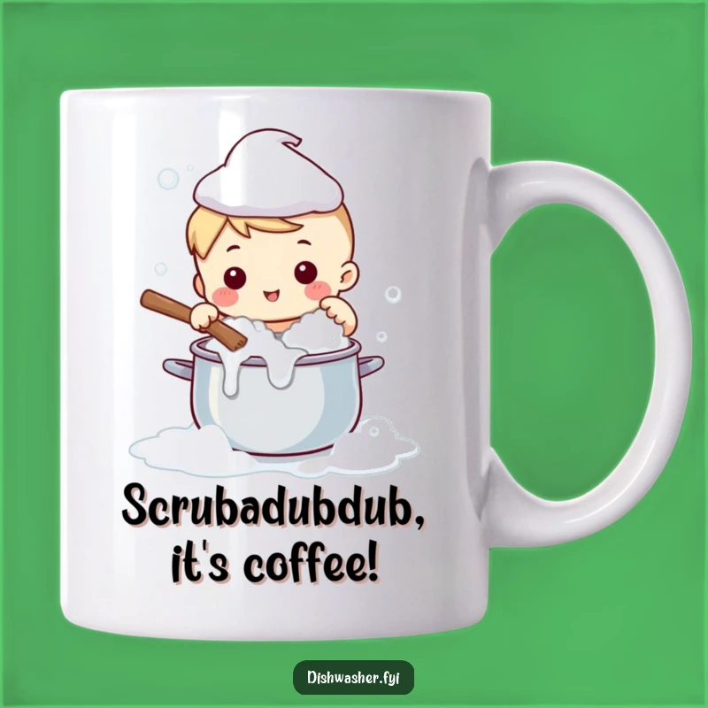 Funny Cute Character Scrubbing Pot Mug: A Hilarious Kitchen Gift for Her