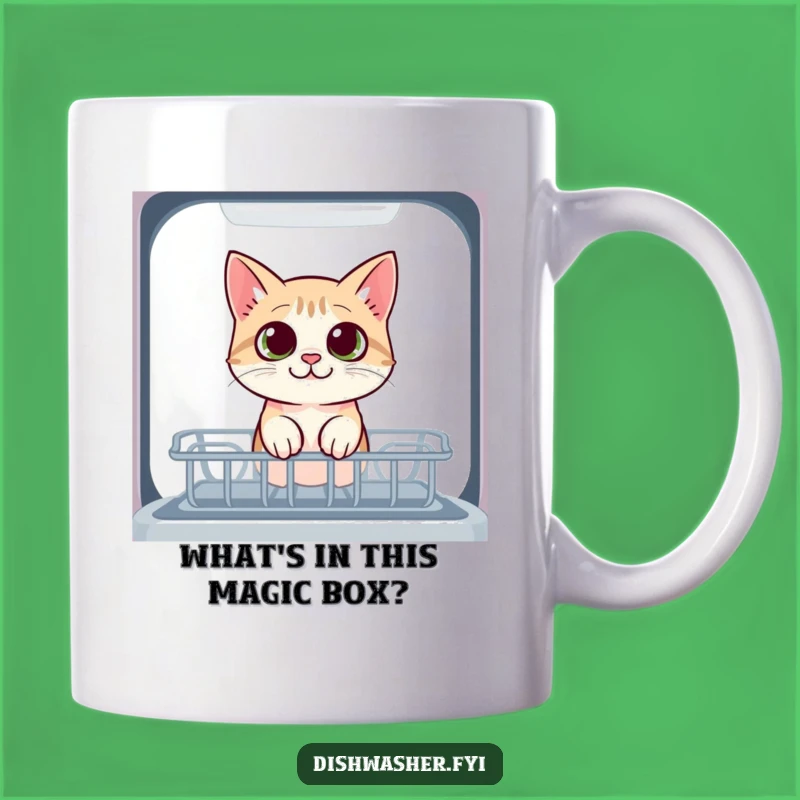 Funny Cat Dishwasher Mug: Curious Peek, Perfect Funny Gift for Cat Lovers