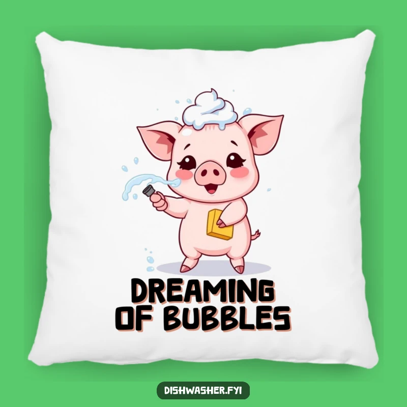 Cozy Funny Piglet Pillow: Plush Comfort With Suds & Humor
