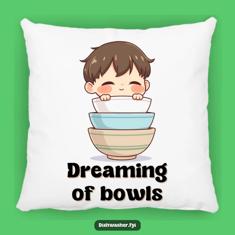 Funny Bowl Master Pillow: Cuddle Up with Tidiness and Domestic Comfort