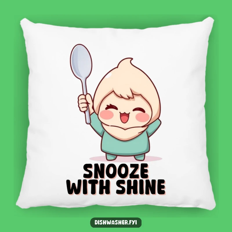 Funny Clean Spoon Character Pillow - Cozy Pride Decor Gift