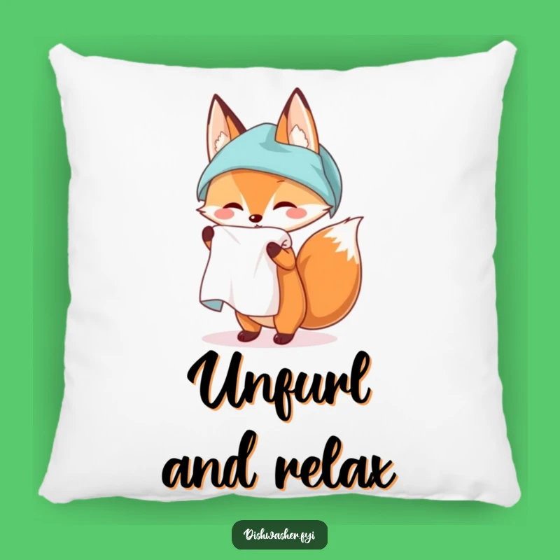 Funny Fox Kitchen Towel Pillow: Cozy Comfort with a Sly Vixen's Spotless Touch, A Plush Funny Gift