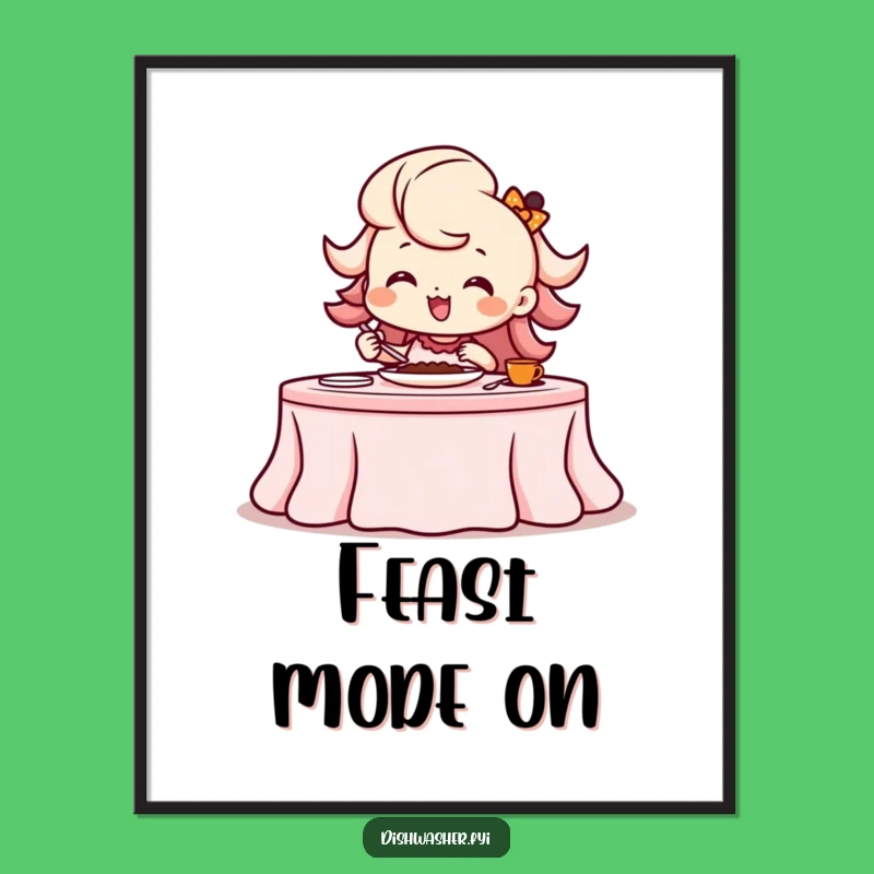 Funny Beaming Table Setting Digital Art - Instant Elegant Decor