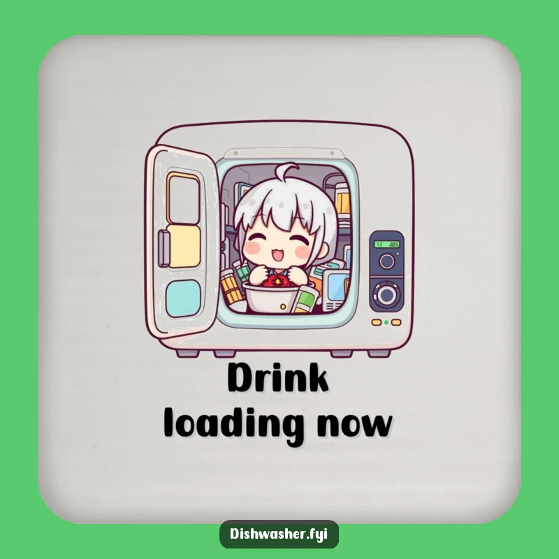 Funny Appliance Loading Character Coaster - Kitchen Gadget Decor
