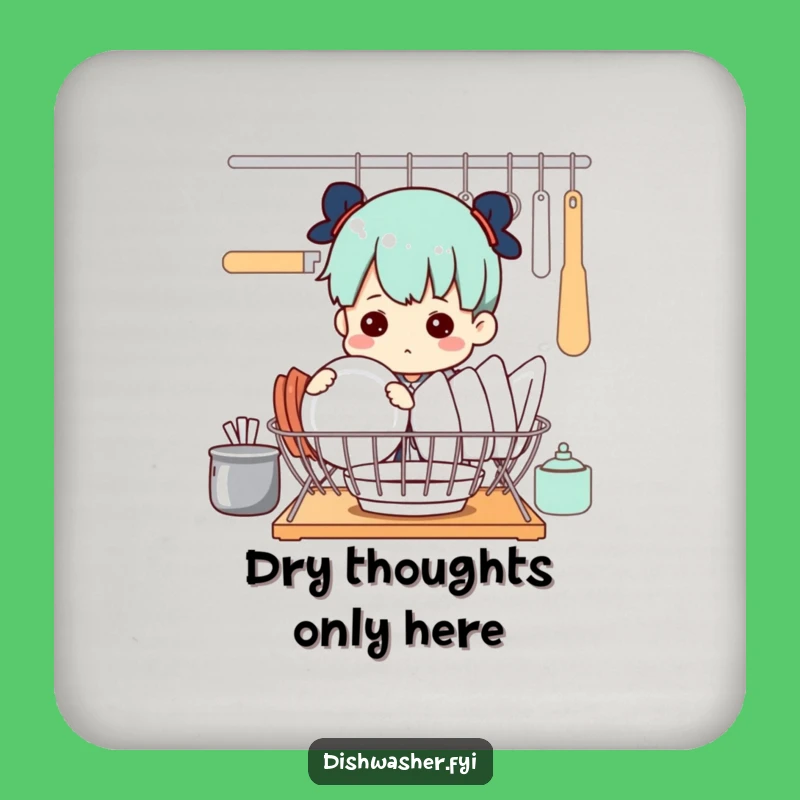 Funny Dish Arranger Coaster: Determined Character's Table Protection Humor Gift