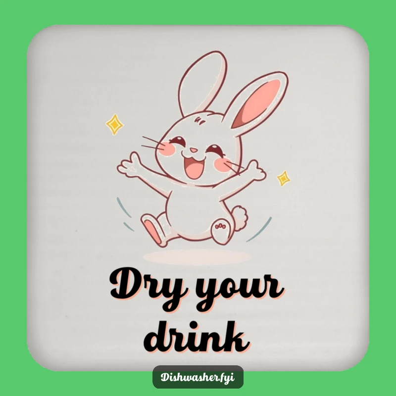 Funny Rabbit Drying Plates Coasters: Protect Surfaces with Speedy Charm!