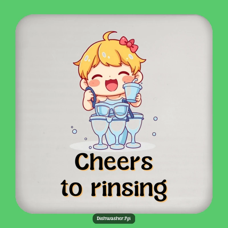 Funny Delighted Character Rinsing Glasses Coaster: Hilarious Kitchen Accessory
