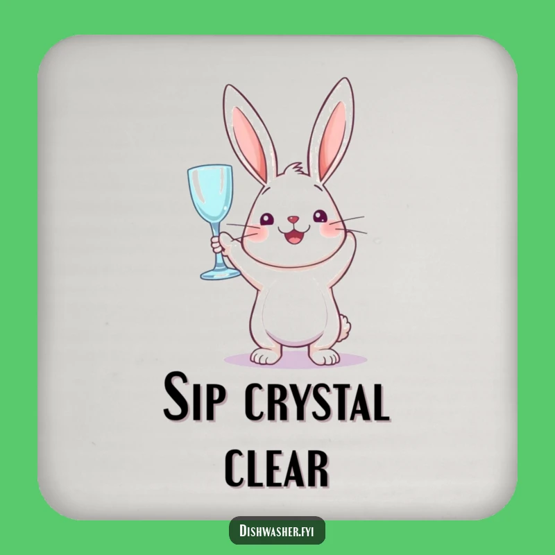 Funny Sparkling Rabbit Coaster: Protect Surfaces with Shine, A Tiny Funny Gift