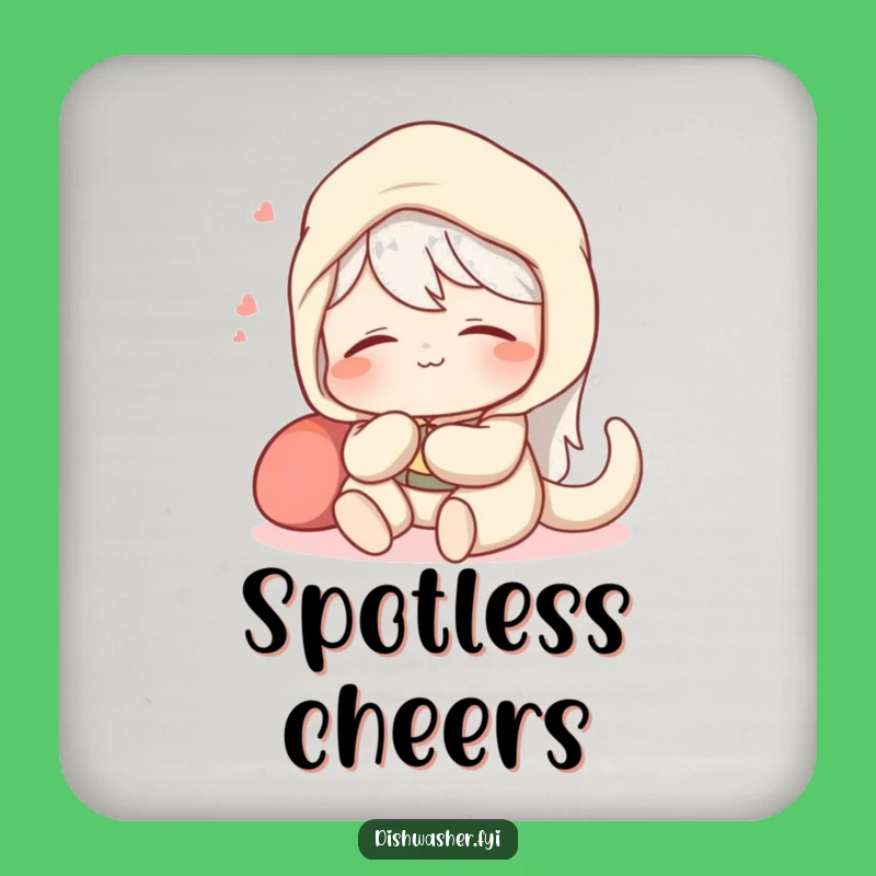 Funny Spotless Job Coaster: Content Character, Surfaces Relax with Humor
