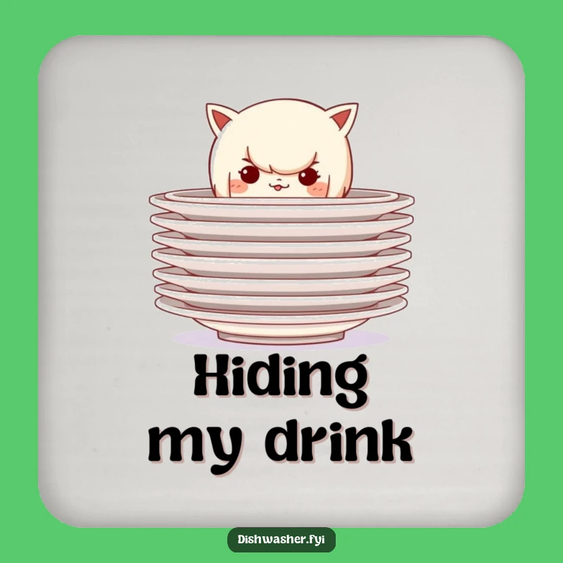 Funny Mischief Coaster: Hide Your Drinks, Playful Decor Gift