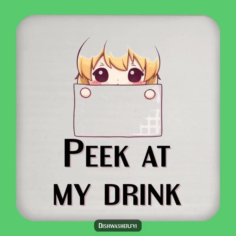 Funny Curious Napkin Coaster Set - Protect & Intrigue