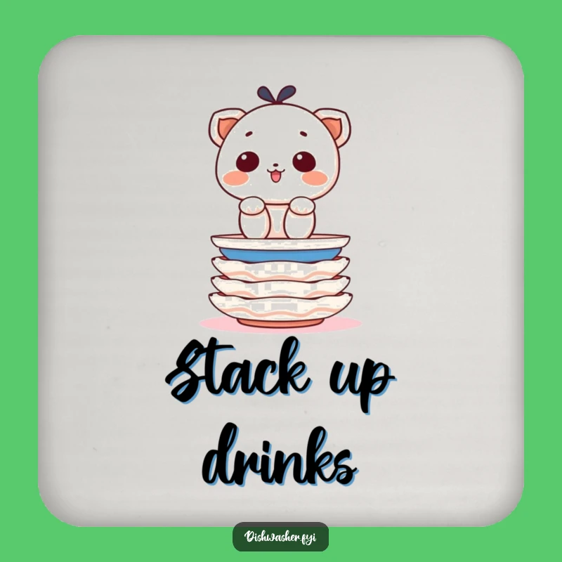 Funny Plate Stacking Character Coaster: Protect Surfaces with Organized Humor, Small Funny Gift