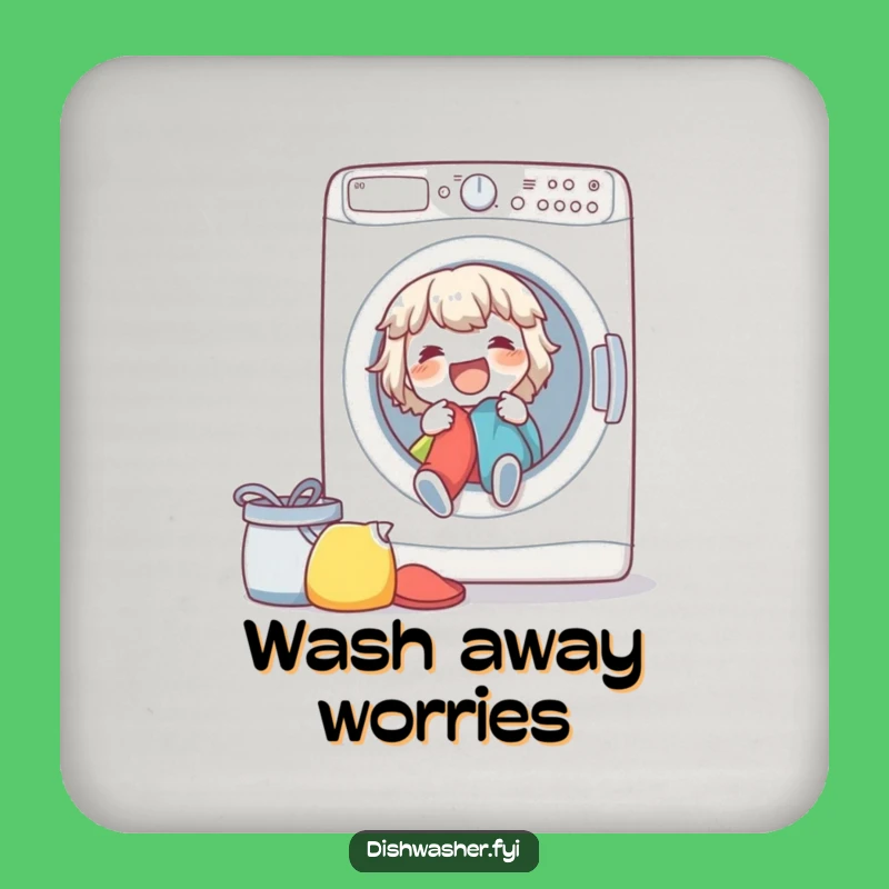 Funny Laundry Day Coaster Set - Protect & Brighten