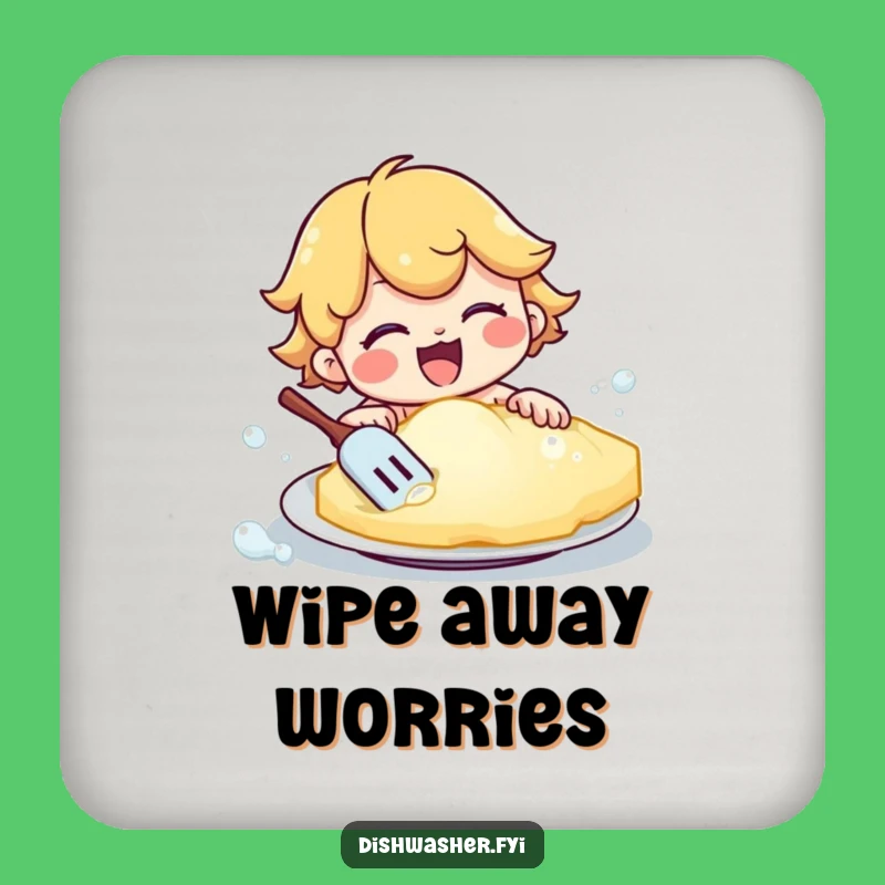 Funny Cleaning Coaster: Protect Surfaces With Scrub Power, A Tiny Funny Gift