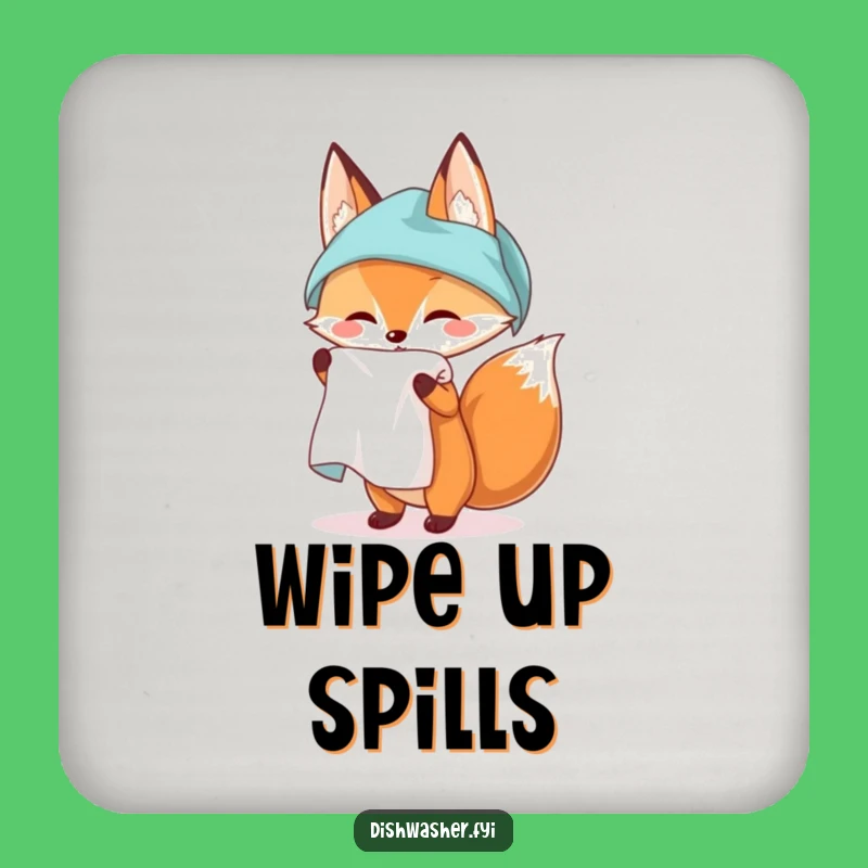 Funny Fox Kitchen Towel Coasters: Protect Surfaces with a Sly Vixen's Spotless Style, A Set of Funny Gifts
