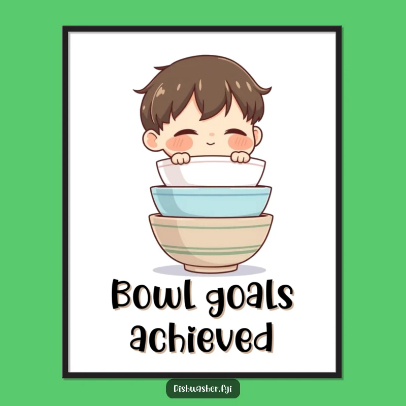 Funny Bowl Master Poster: Decorate Your Space with Tidy Humor and Bliss