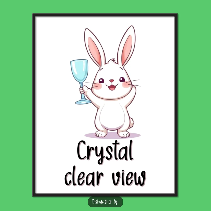 Funny Sparkling Rabbit Poster: Decorate with Gleam, A Charming Funny Gift