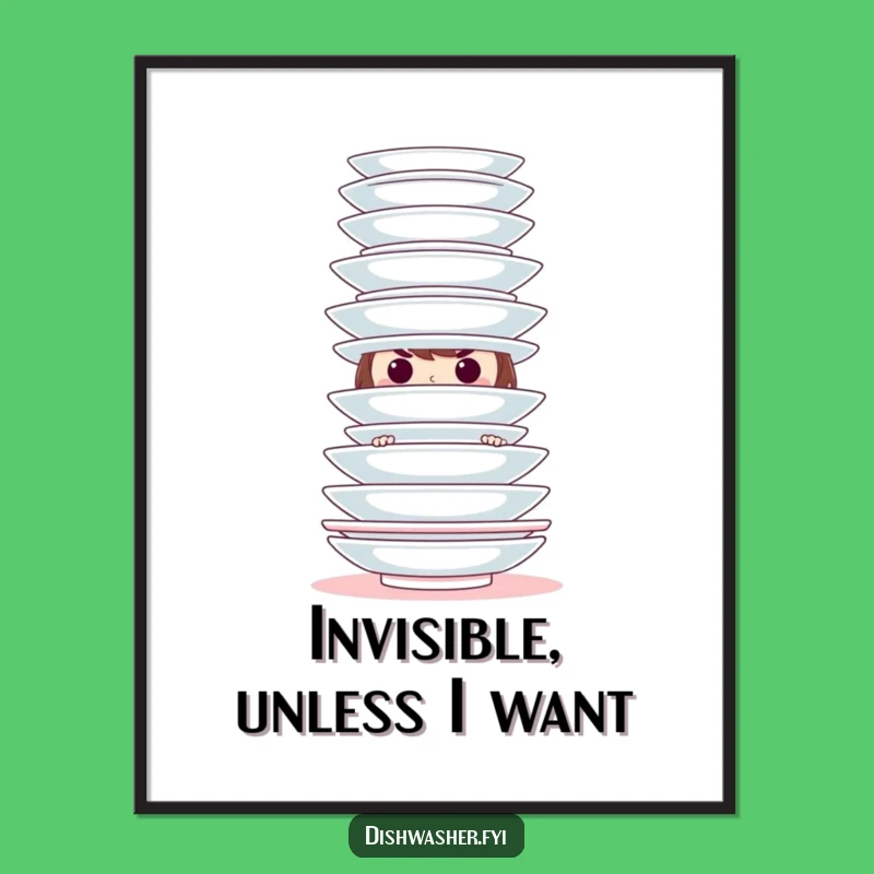 Funny Hiding Character Poster: Decorate with Playful Mystery