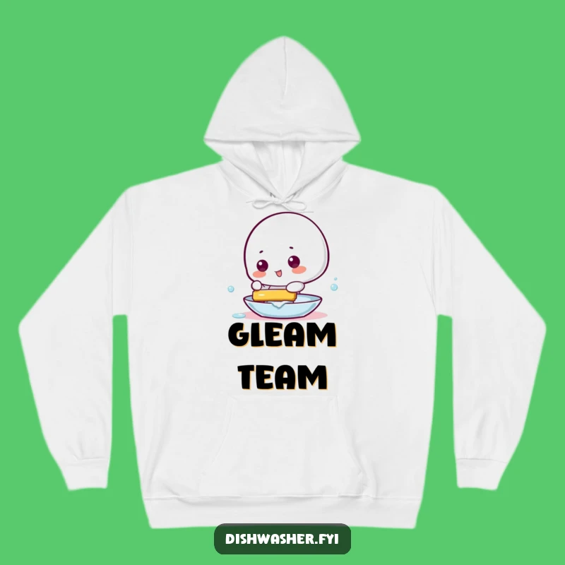 Funny Squeegee Dish Hoodie: Playful Character, Cozy Gleaming Humor