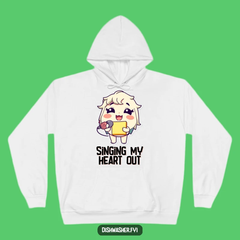 Cozy Funny Sponge Hoodie: Stay Warm While Belting Out Tunes with Humor