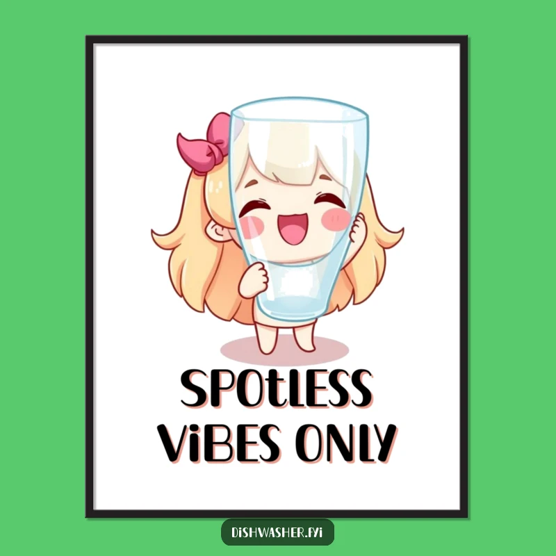 Funny Free Printable Wall Art: Spotless Glass Humor, Downloadable Decor!