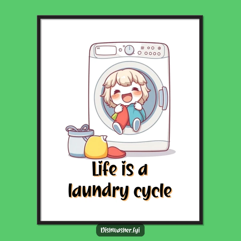 Funny Free Printable Wall Art: Laundry Character, Whimsical Downloadable Decor!