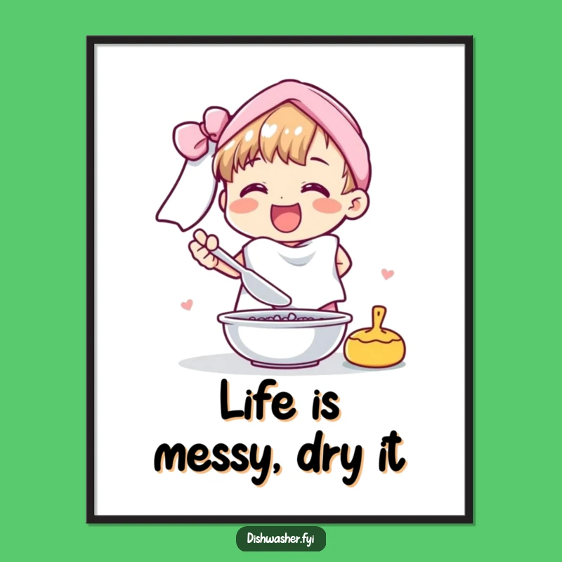 Funny Free Printable Wall Art: Cheerful Dryer Character Decor, DIY Downloadable Art