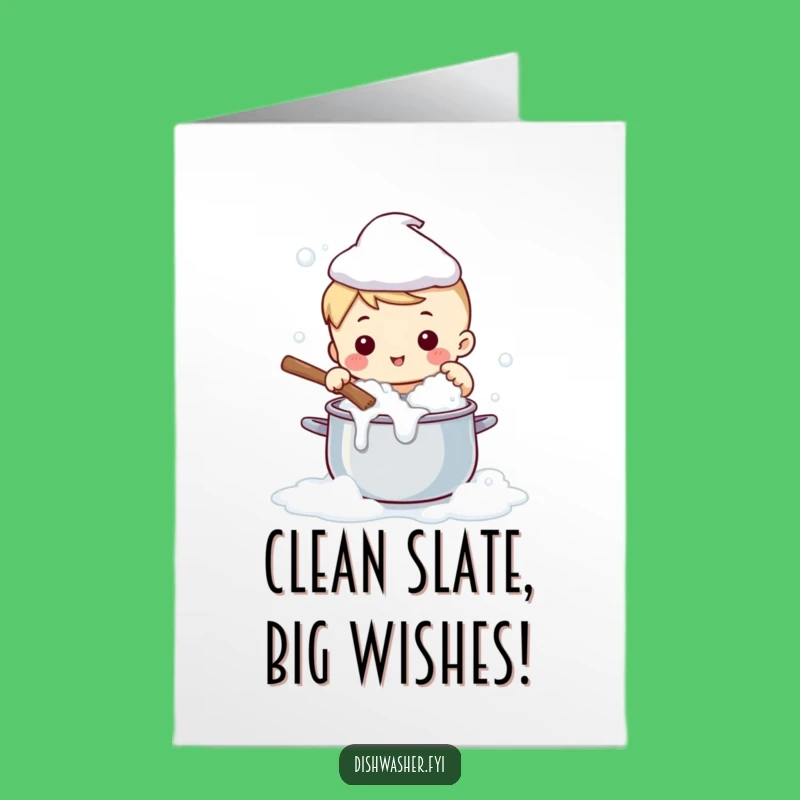 Free Printable Funny Birthday Card: Cute Scrubber Character, DIY Downloadable Gift for Laughs