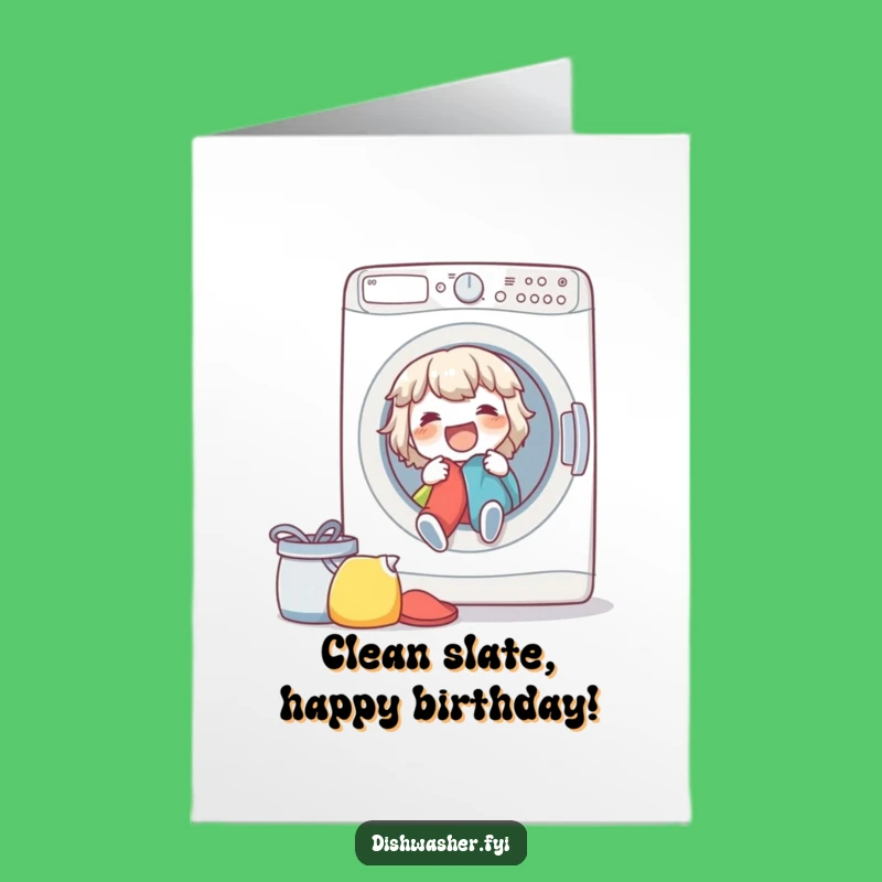 Free Printable Birthday Card: Laundry Character, Hilarious Downloadable Birthday Wishes!
