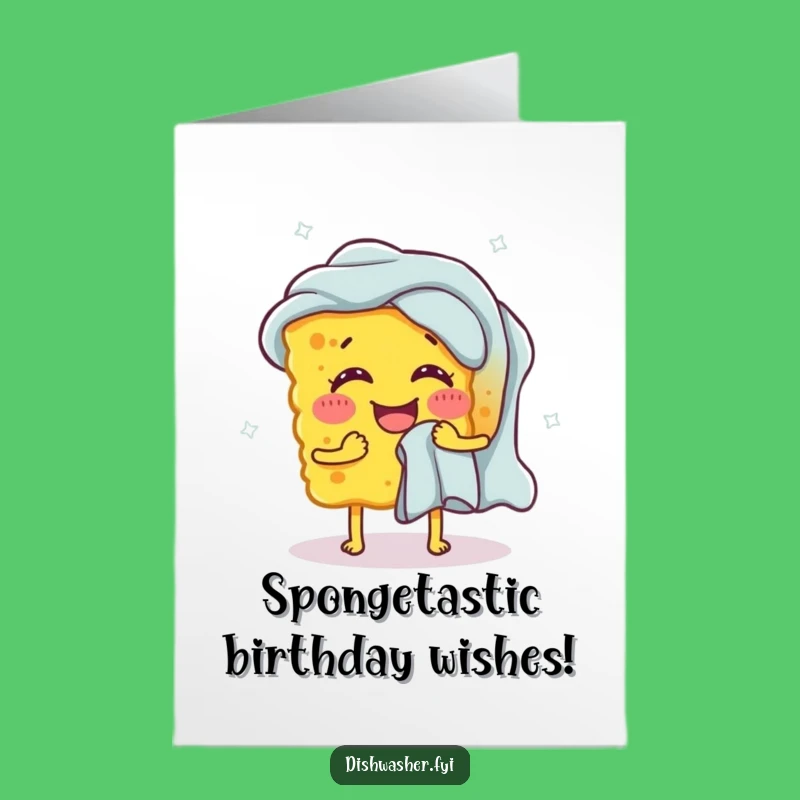 Free Printable Sponge Birthday Card - Humorous DIY Downloadable Gift for Big Efforts