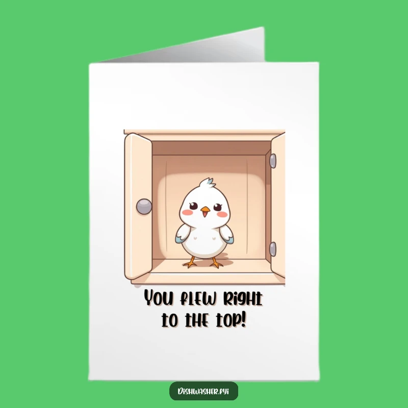 Free Printable Funny Congrats Card: Bird in Cupboard, Hilarious DIY Downloadable