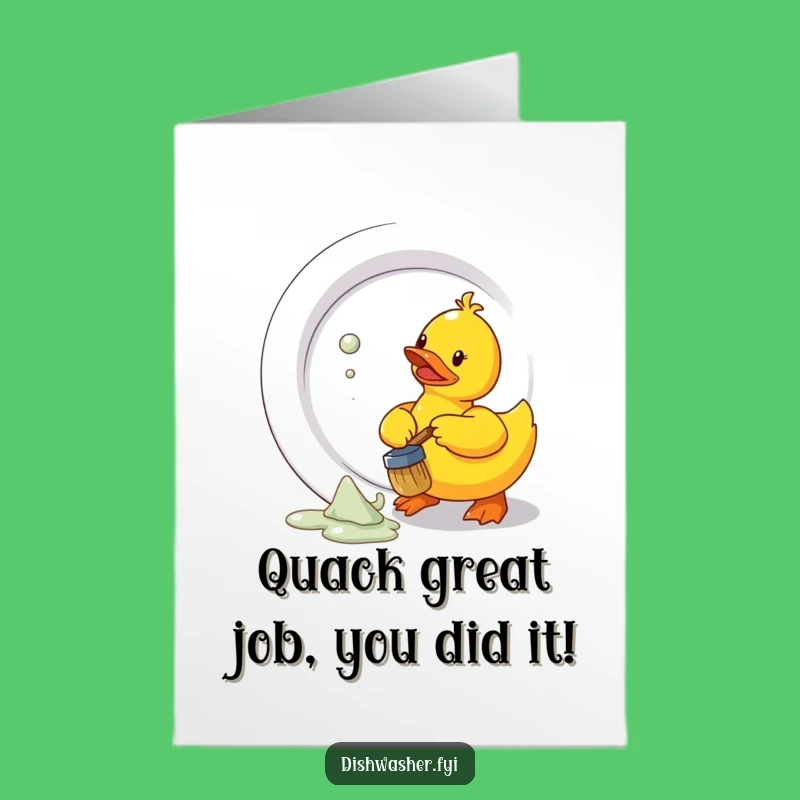 Free Printable Duck Card: Congrats on a Huge Accomplishment - Funny Downloadable Gift