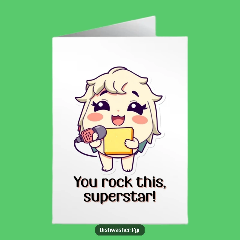 Free Printable Sponge Mic Congrats Card - Giggling Downloadable DIY Gift