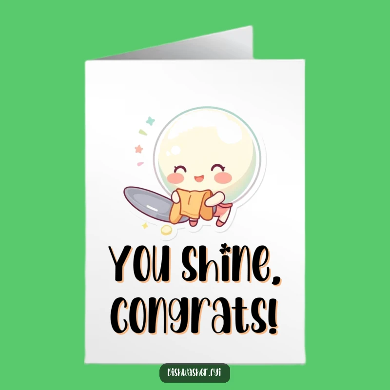 Free Printable Bubble Congrats Card - Shiny Downloadable Gift for Big Wins