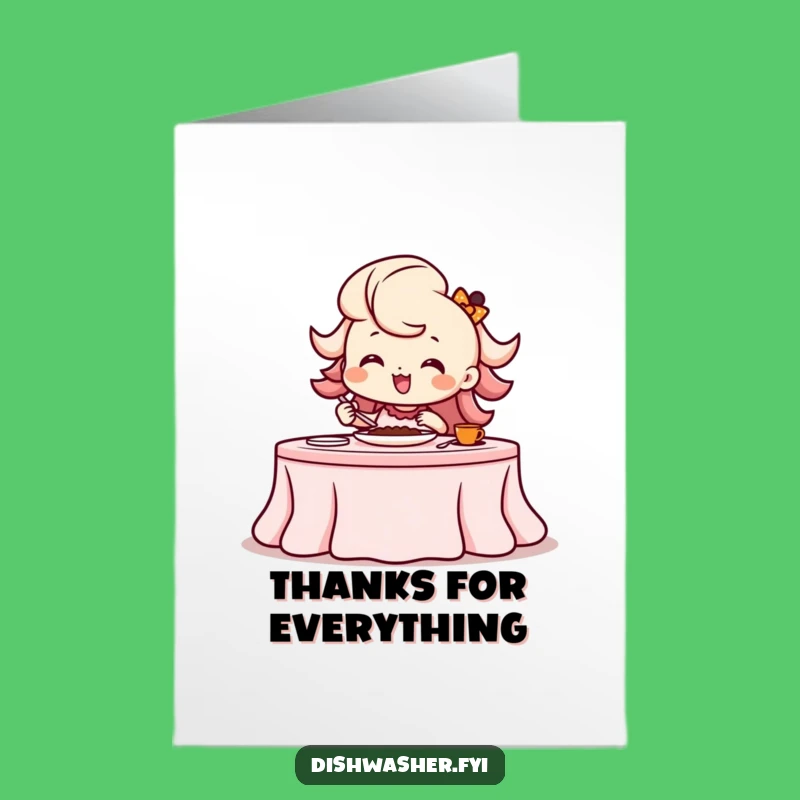 Free Printable Thank You Card: Gracious Host Character, Heartfelt Downloadable Gratitude!