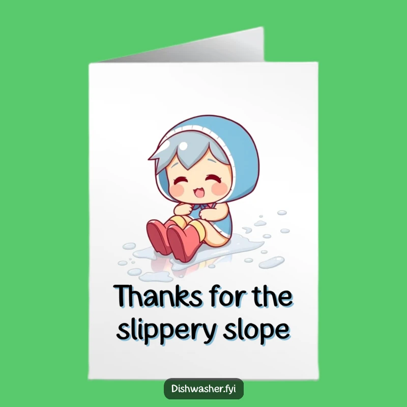 Free Printable Thank You Card: Sliding Character, Fun Downloadable Gift