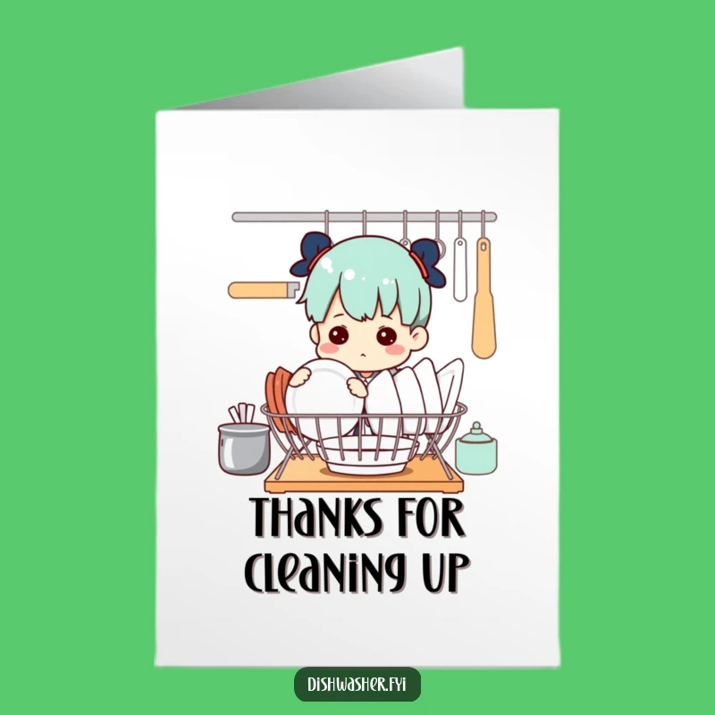 Free Printable Thank You Card: Funny Dish Focus Character, Thoughtful Downloadable Gift