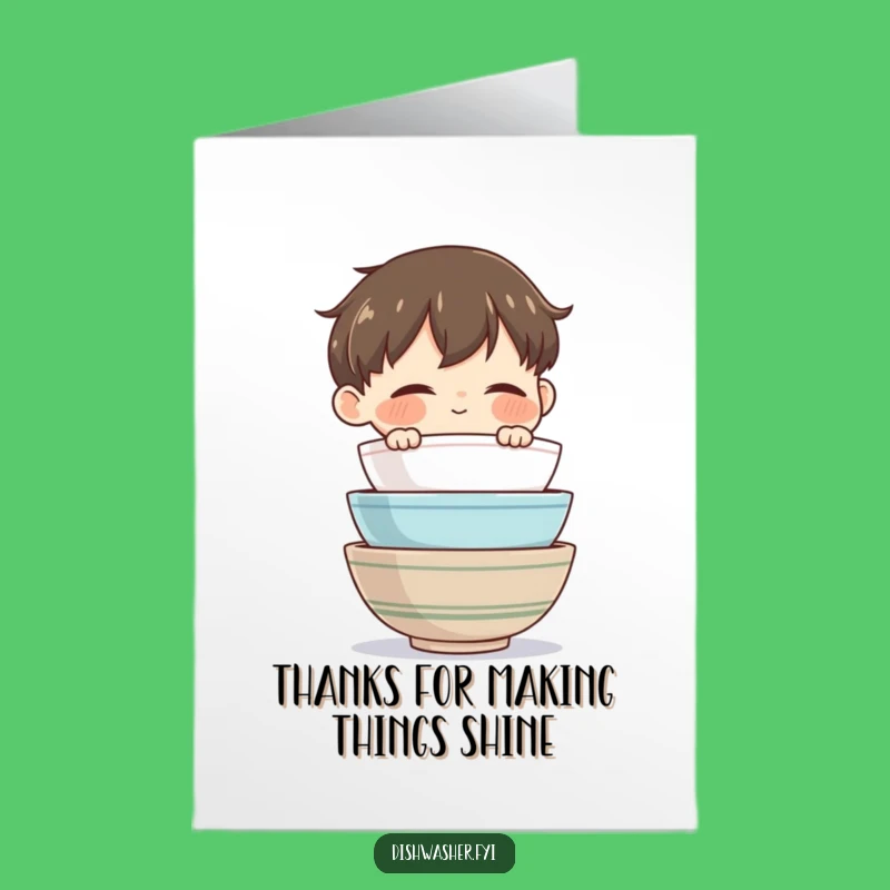 Free Printable Bowl Stacker Thank You Card - Neat Downloadable DIY Gift